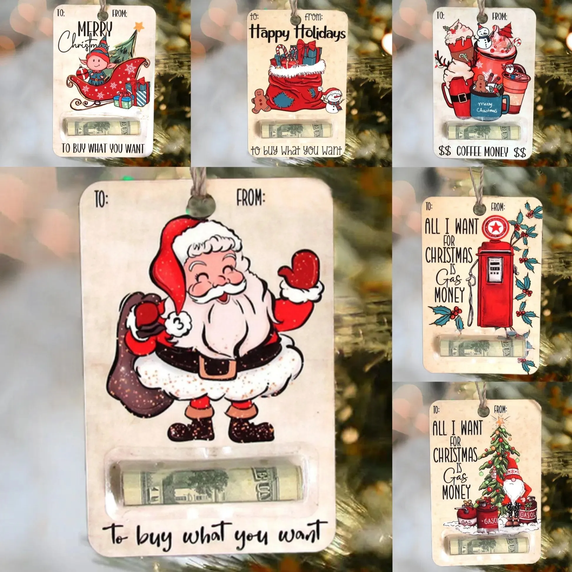 🎅💸 Christmas Hot Sale 70% Off - Handcrafted Wooden Money Holders Gift