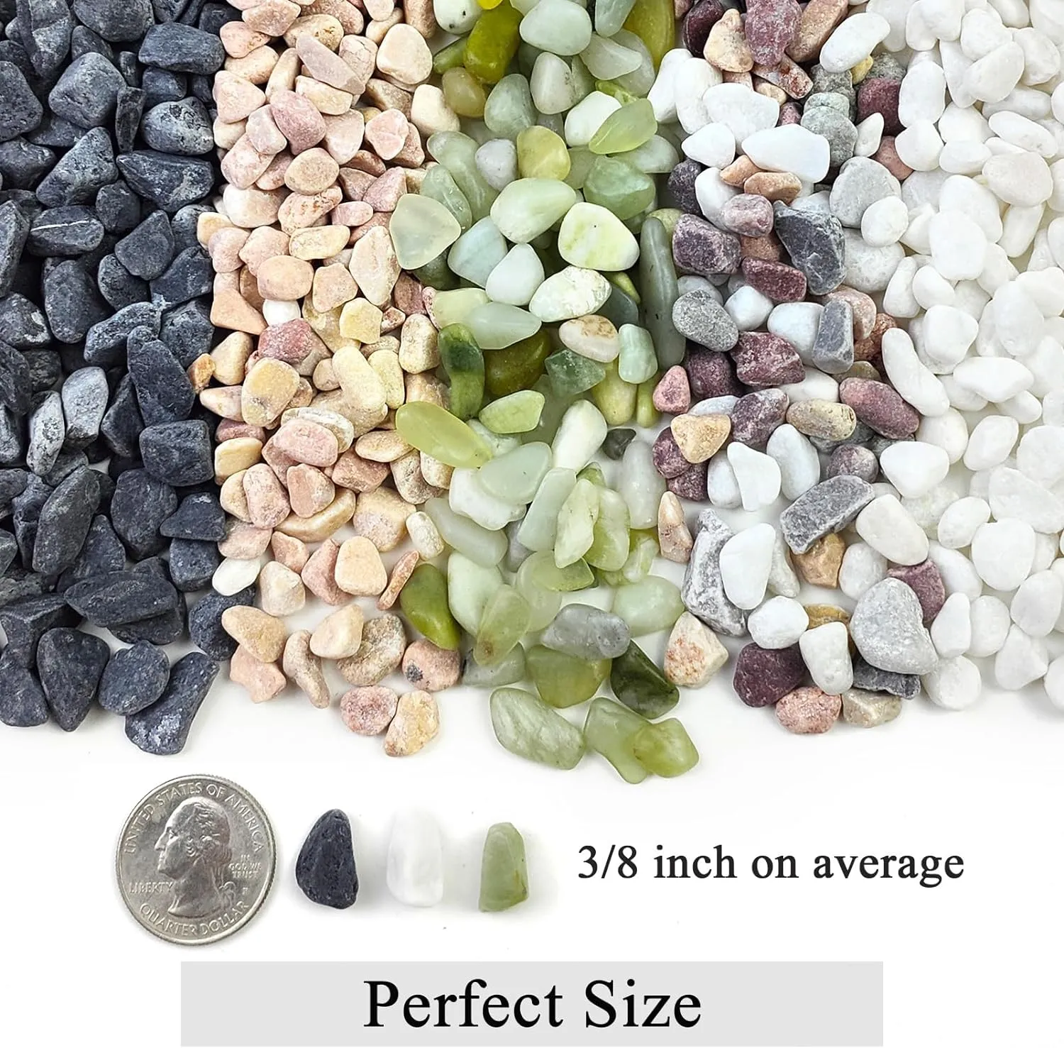 10 lbs Jade Gravel Small Pebbles for Plants, Decorative Rocks for Plants Succulents Bamboo Vases Landscaping and Potted Drainage Rocks