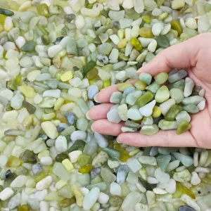 10 lbs Jade Gravel Small Pebbles for Plants, Decorative Rocks for Plants Succulents Bamboo Vases Landscaping and Potted Drainage Rocks