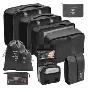 10 pcs/set Travel Cosmetic Compression Laundry Storage Bags