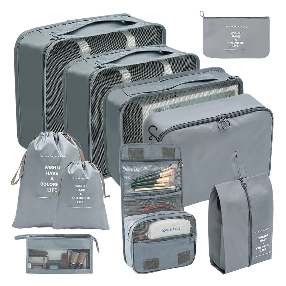 10 pcs/set Travel Cosmetic Compression Laundry Storage Bags