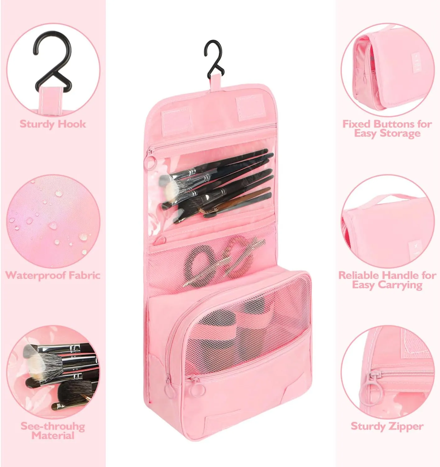 10 Set Packing Cubes - Pink Suitcase Organizer with Mesh Breathable Luggage Organizer Bags for Packing Travel Essentials