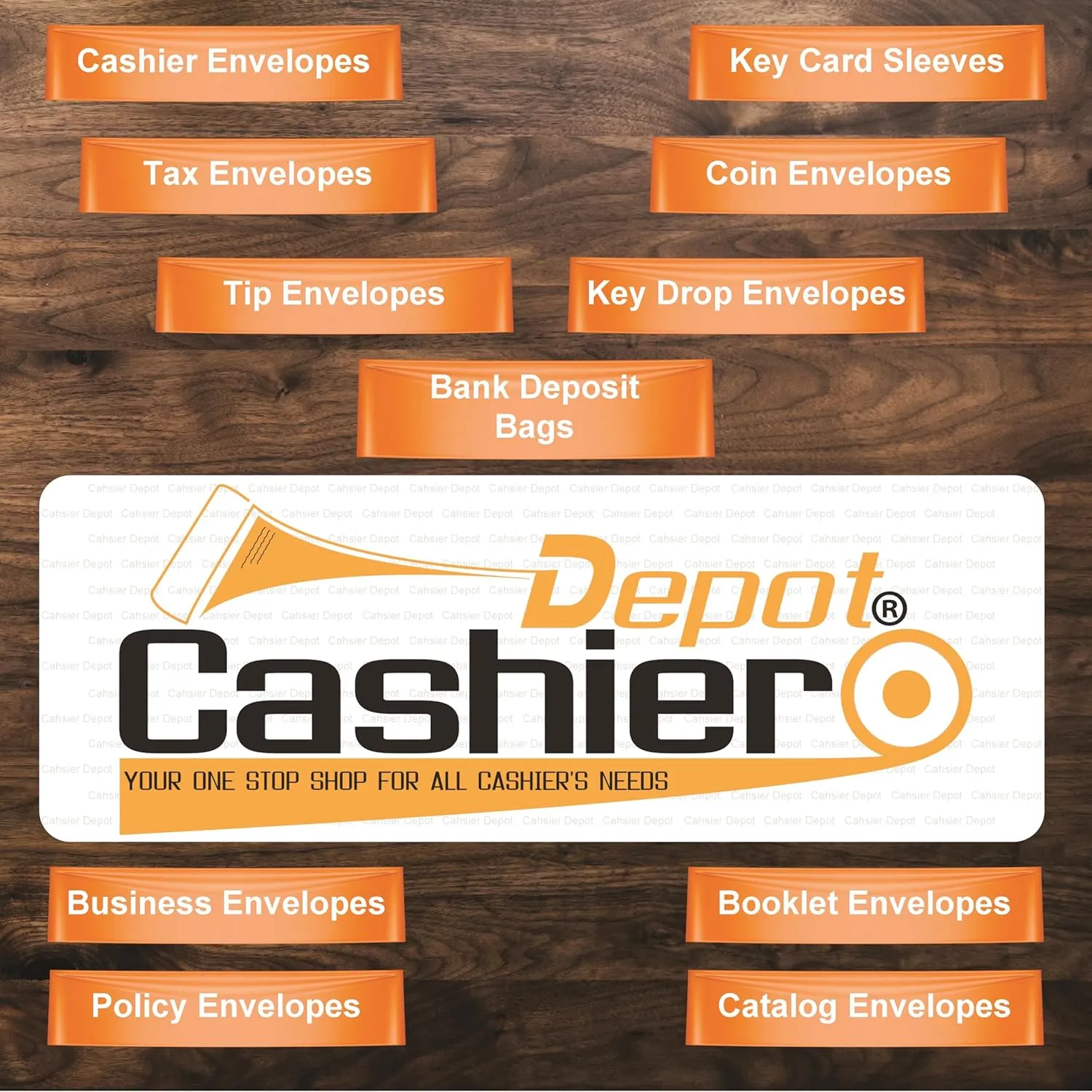 100 Cashier Depot Income Tax Return Envelope for Customers, 9" x 12", Lady Liberty Design, Sturdy 28lb. White Paper, 100 Envelopes