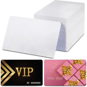 100 Pcs Sublimation Business Card Blanks – Double-Sided Aluminum Alloy Cards, Pearl Color, Thin & Smooth Sublimation Blanks for Printing & Personalization