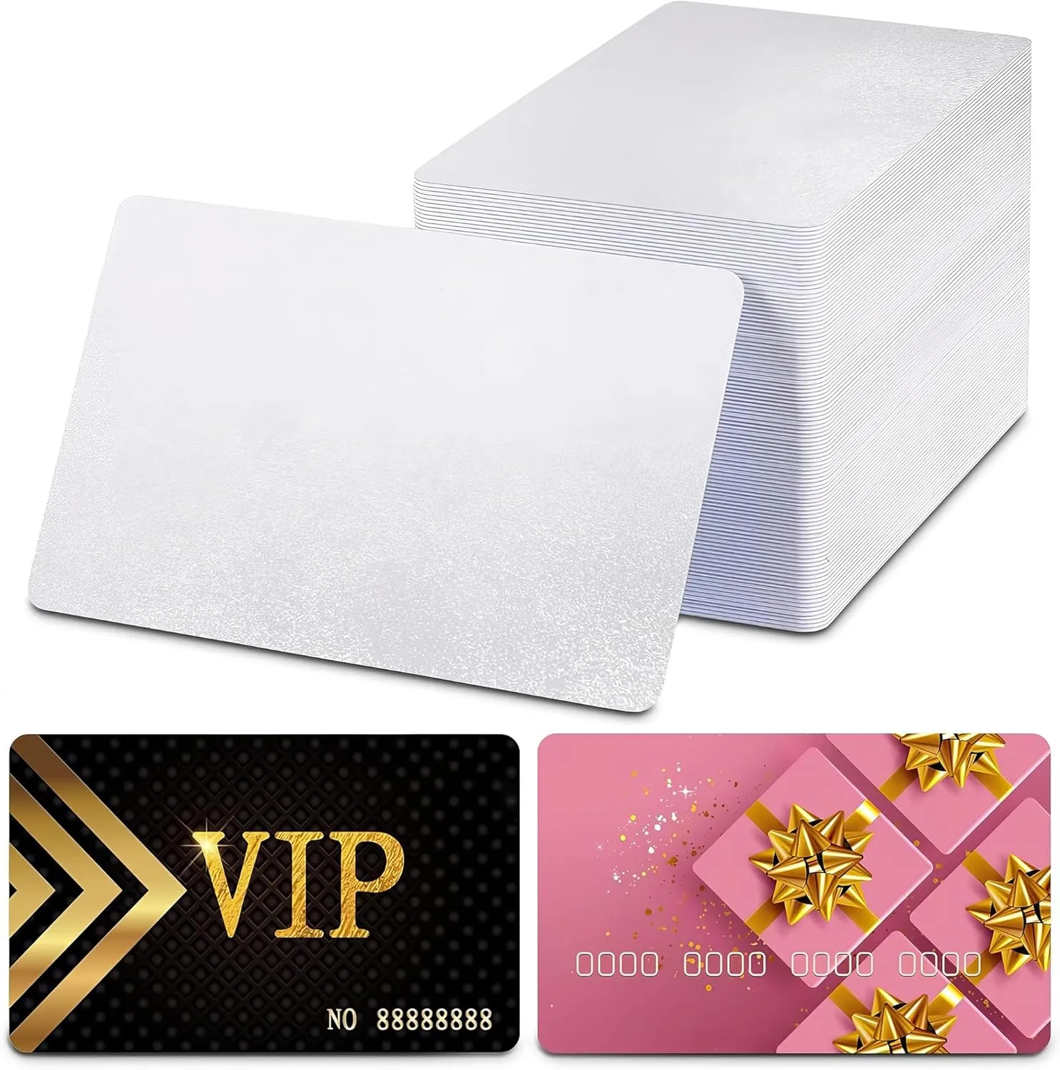 100 Pcs Sublimation Business Card Blanks – Double-Sided Aluminum Alloy Cards, Pearl Color, Thin & Smooth Sublimation Blanks for Printing & Personalization