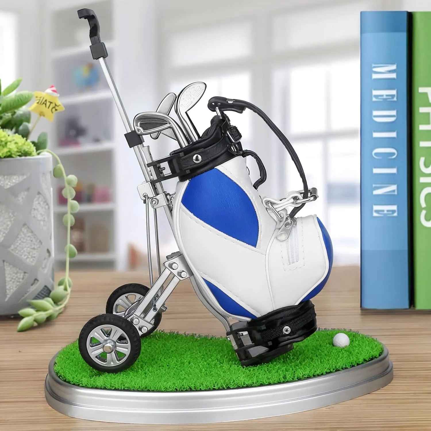 10L0L Golf Gifts for Men Golf Pen Holder Stocking Stuffers for Golfers Funny Gifts Unique Office Supplies Desk Decor, Gift for Birthday Christmas Golf Tournament for Boss Dad Husband Golf Lovers