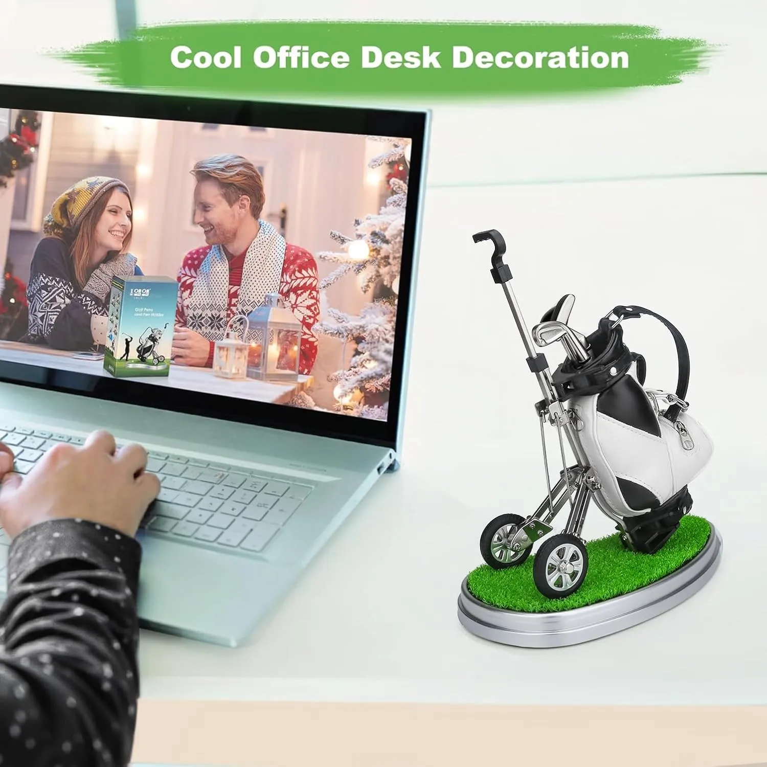 10L0L Golf Gifts for Men Golf Pen Holder Stocking Stuffers for Golfers Funny Gifts Unique Office Supplies Desk Decor, Gift for Birthday Christmas Golf Tournament for Boss Dad Husband Golf Lovers