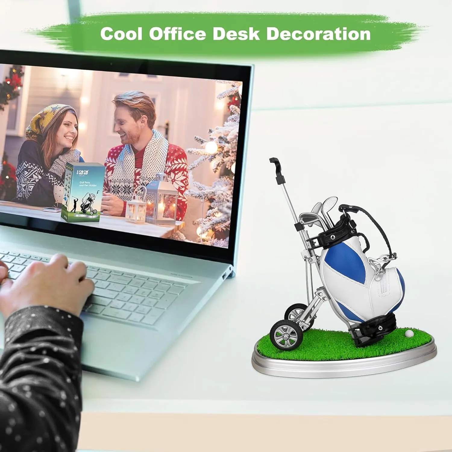 10L0L Golf Gifts for Men Golf Pen Holder Stocking Stuffers for Golfers Funny Gifts Unique Office Supplies Desk Decor, Gift for Birthday Christmas Golf Tournament for Boss Dad Husband Golf Lovers