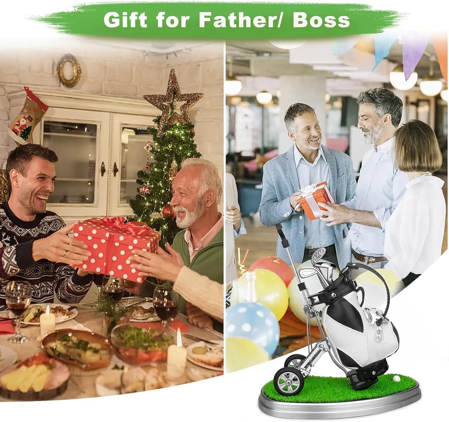 10L0L Golf Gifts for Men Golf Pen Holder Stocking Stuffers for Golfers Funny Gifts Unique Office Supplies Desk Decor, Gift for Birthday Christmas Golf Tournament for Boss Dad Husband Golf Lovers