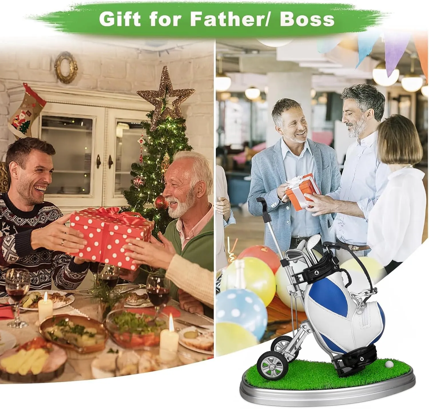 10L0L Golf Gifts for Men Golf Pen Holder Stocking Stuffers for Golfers Funny Gifts Unique Office Supplies Desk Decor, Gift for Birthday Christmas Golf Tournament for Boss Dad Husband Golf Lovers