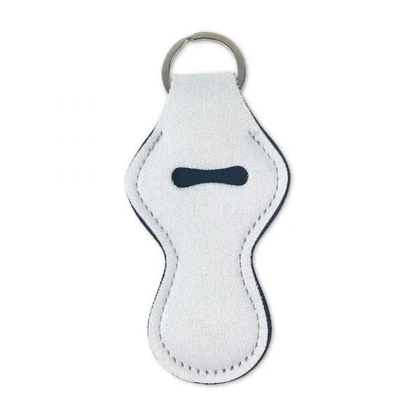 10x Blank Chapstick Sleeve Key Holder, White Sublimation Ready Chapstick Holders, Sublimation Key Ring, Neoprene Sublimation Lip Balm Holder