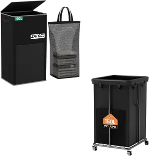 110L & 150L Laundry Hamper with Removable Laundry Bag