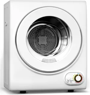 110V Portable Dryer – 850W Compact Clothes Dryer with 4 Automatic Drying Modes, Stainless Steel Tub, Simple Control Knob for Apartments, Dorms & Small Spaces