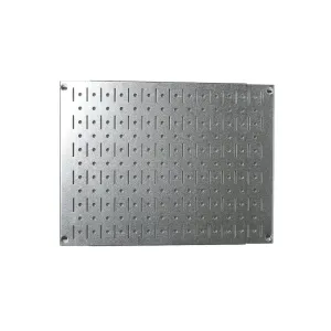 12in x 16in Galvanized Metal Pegboard Tile Fun Size Tool Board Panel - Metallic