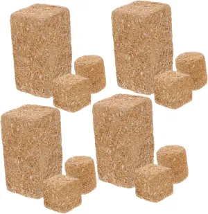 12pcs Haystack Model Faux Haystack Decorations Fake Hay Bales Props Dollhouse Faux Hay Bales Farm Supplies Fairy Garden Ornaments Farm Animal Party Decorations Wood Light Brown
