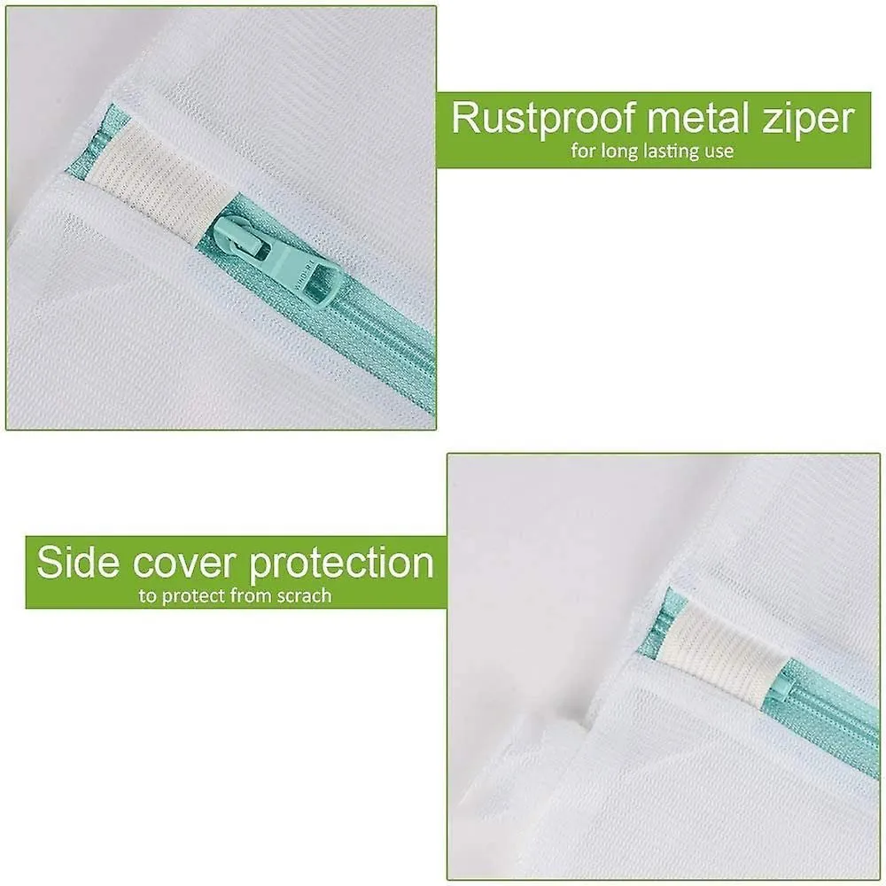 2 Pcs Mesh Laundry Wash Bag, Large Fine Wash Bag Reusable Durable