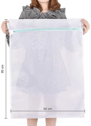 2 Pcs Mesh Laundry Wash Bag, Large Fine Wash Bag Reusable Durable
