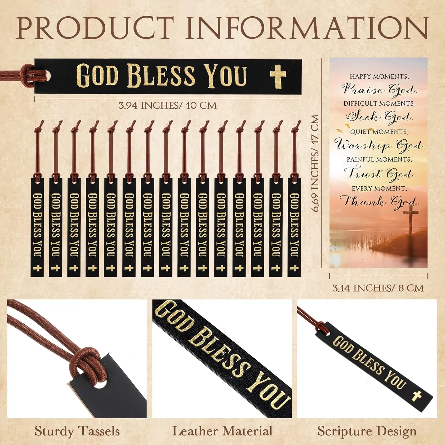 20 Set Father's Day Church Gifts Bulk Included Bible Verse Pens God Bless You Bookmarks Christian Religious Cards with Bags for Men Birthday Sunday School Gift (Black)