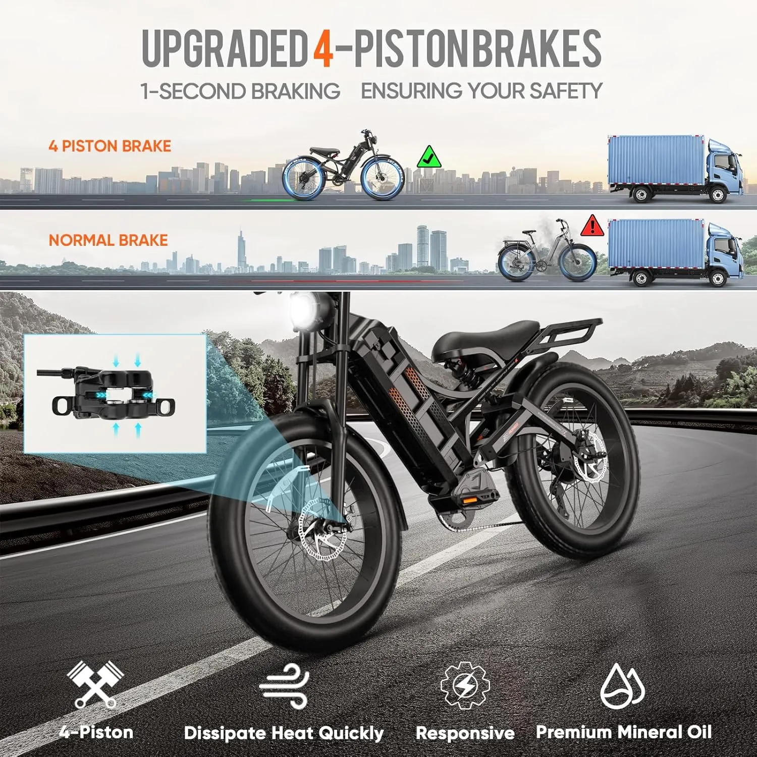 2025 Romeo Pro 3/ Pro 2 5000W/ 4000W 46-50MPH Dual Motor Electric Bike for Adults, 80/70Ah/200  Miles Long Range Electric Bike, 26'' Puncture-Proof Tire, 7-Speed Pedal Assist UL Certificate