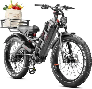 2025 Romeo Pro 3/ Pro 2 5000W/ 4000W 46-50MPH Dual Motor Electric Bike for Adults, 80/70Ah/200  Miles Long Range Electric Bike, 26'' Puncture-Proof Tire, 7-Speed Pedal Assist UL Certificate
