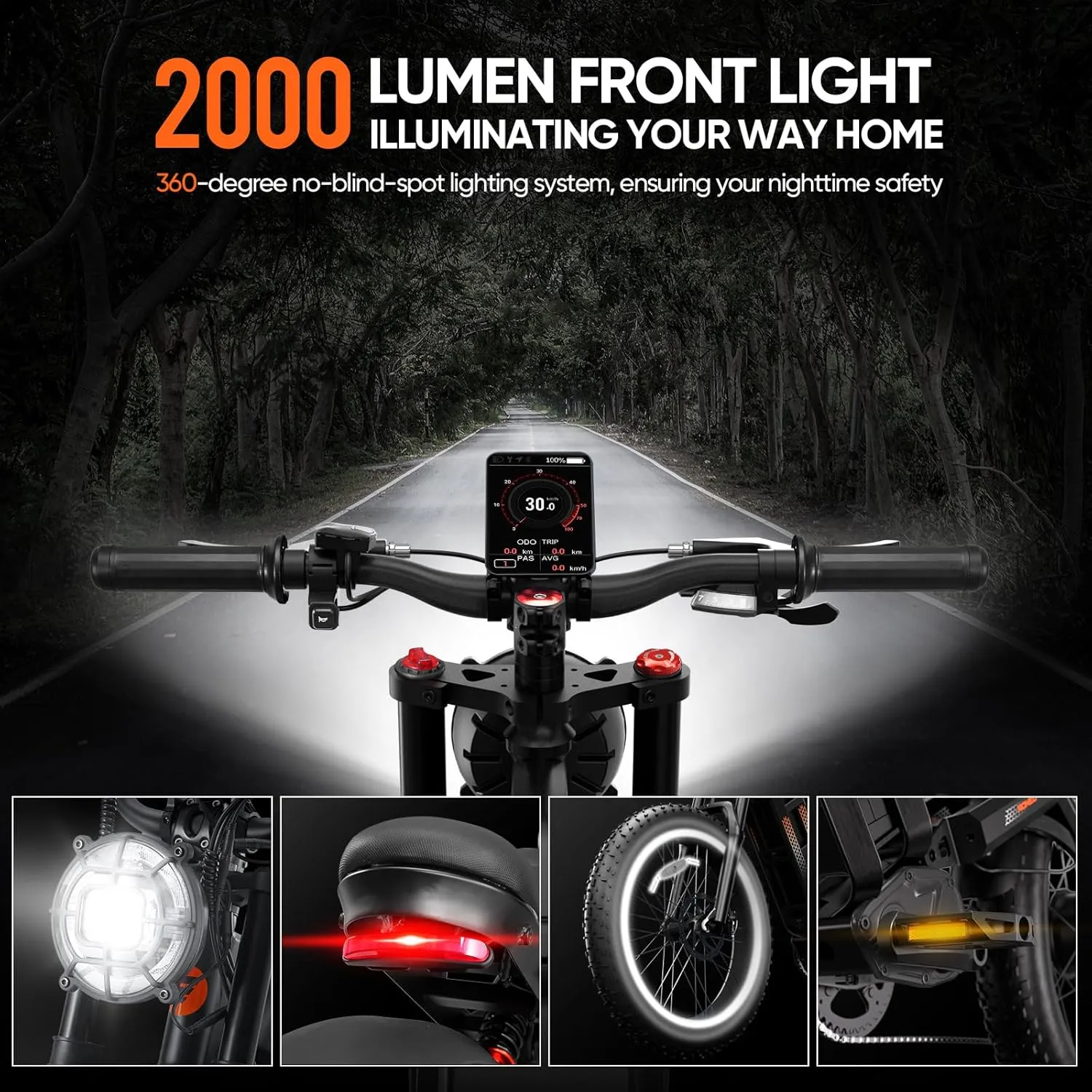 2025 Romeo Pro 3/ Pro 2 5000W/ 4000W 46-50MPH Dual Motor Electric Bike for Adults, 80/70Ah/200  Miles Long Range Electric Bike, 26'' Puncture-Proof Tire, 7-Speed Pedal Assist UL Certificate