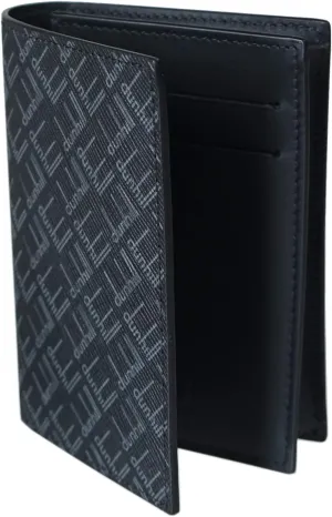 21R2470LT001R Men's Signature Card Case, Black, silver black, フリー
