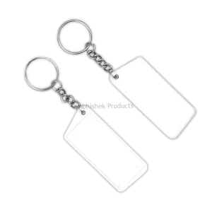 25X55 mm RECTANGLE KEYCHAIN - SINGLE SIDE STICKER TYPE - 100 PCS
