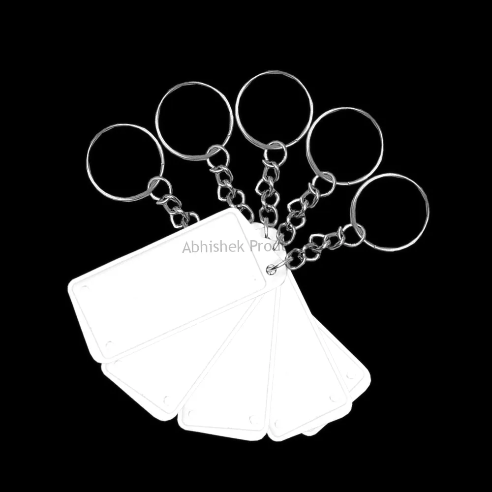 25X55 mm RECTANGLE KEYCHAIN - SINGLE SIDE STICKER TYPE - 100 PCS