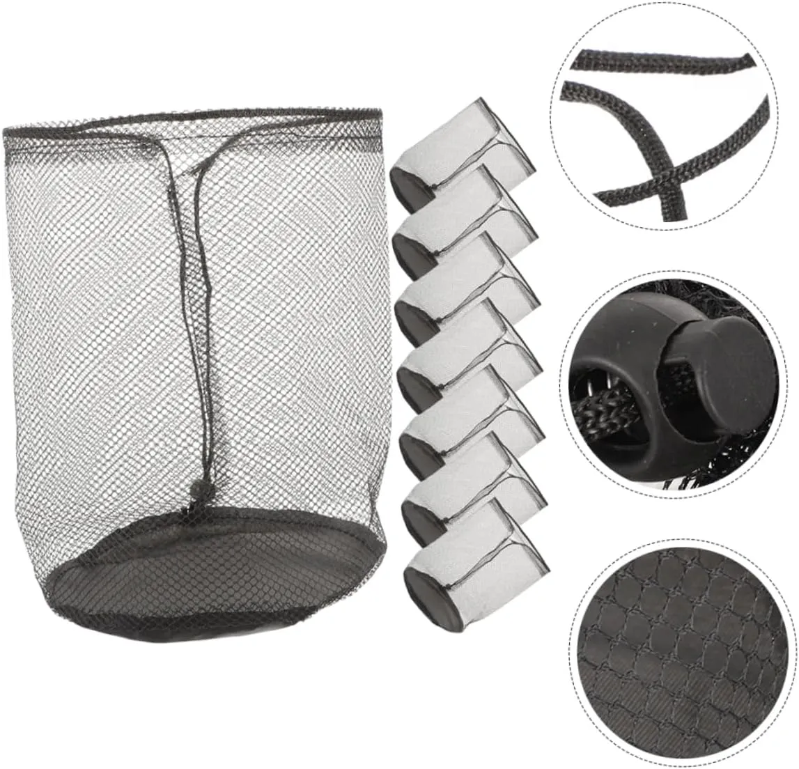 2sets 8pcs Cone Organizer Mesh Storage Bags for Outdoor Sports Portable Cone Carrier with Drawstring Design Versatile Storage for Soccer Yoga and Daily Use 8pcs*2
