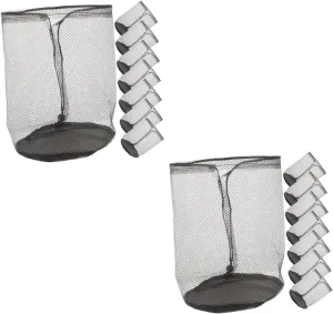 2sets 8pcs Cone Organizer Mesh Storage Bags for Outdoor Sports Portable Cone Carrier with Drawstring Design Versatile Storage for Soccer Yoga and Daily Use 8pcs*2
