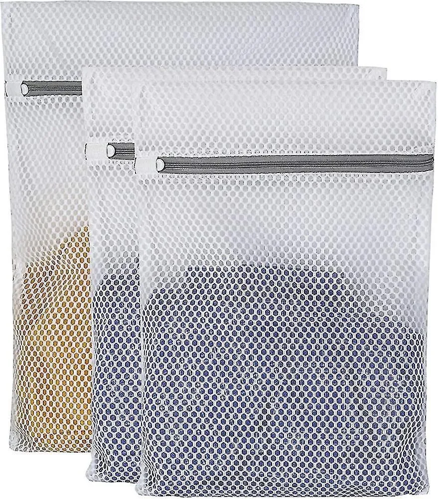 3 Pcs Heilwiy Honeycomb Mesh Laundry Bags For Delicates With Premium Zipper