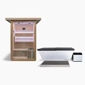 3 Person Traditional Sauna & Acrylic Plunge