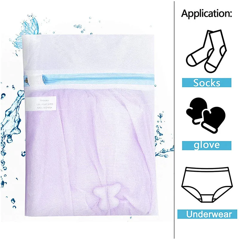 3 Pieces Small Laundry Mesh Wash Bags for Socks, Underwear and Masks