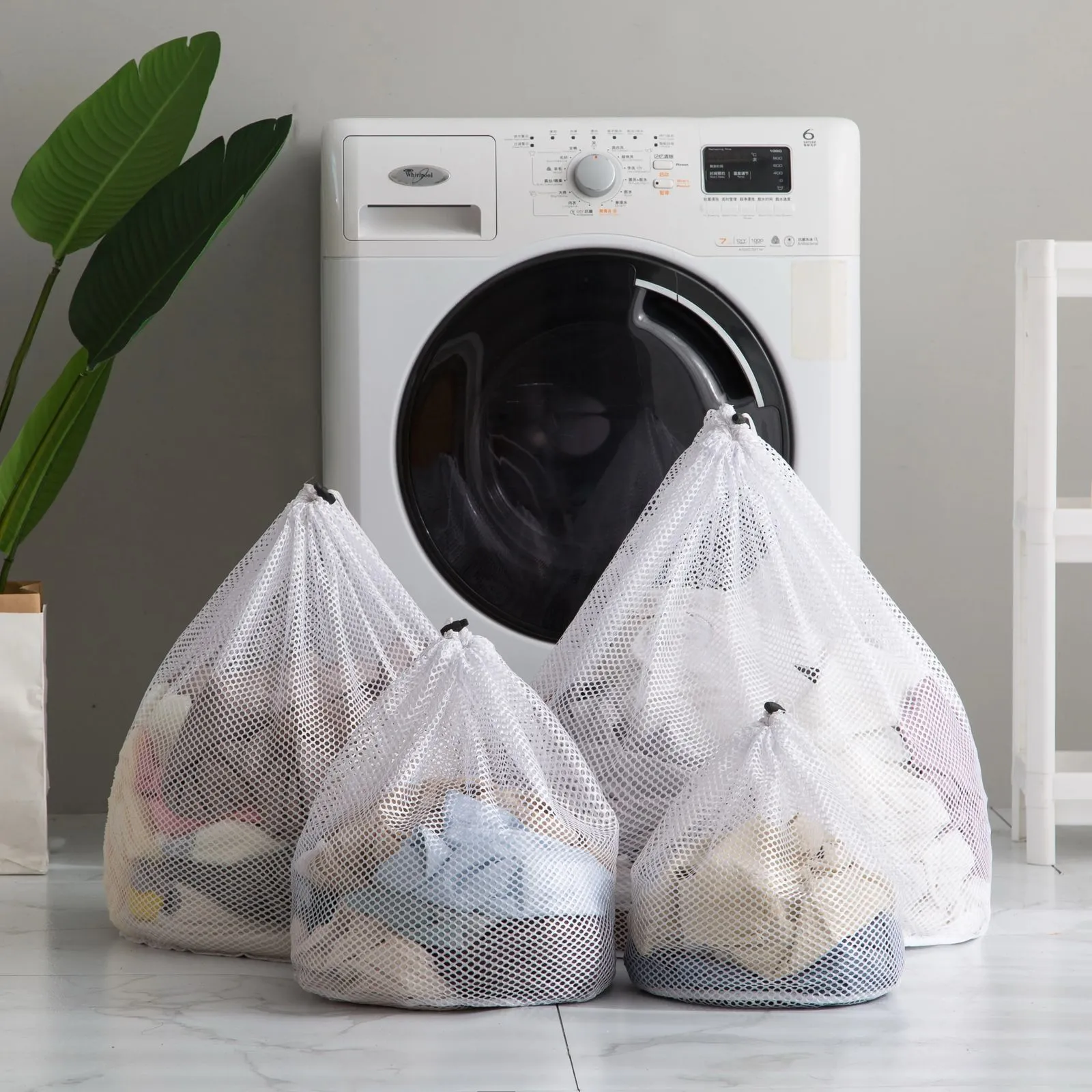 3pc washable reusable laundry net bag
