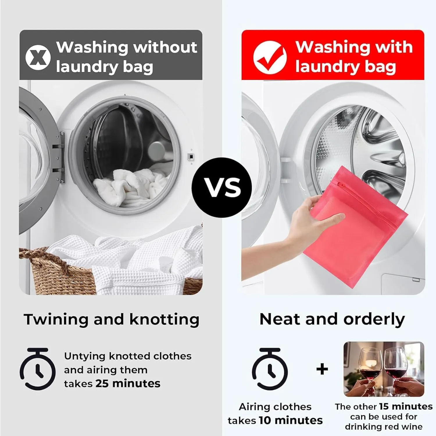 3Pcs Mesh Laundry Bags for Delicates with Premium Zipper, Travel Storage Organize Bag, Clothing Washing Bags for Laundry (YELLOW RED, 6)