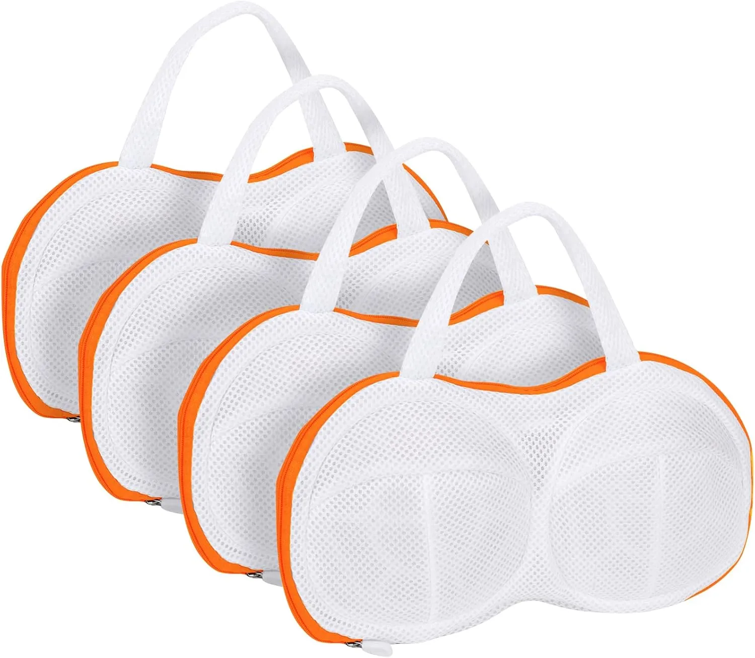 4Pcs Bra Wash Bags for Laundry Lingerie Underwear Brassiere Bag Set for Washing Machine Suitable for Women Delicates Bra Yellow(A to C Cups)