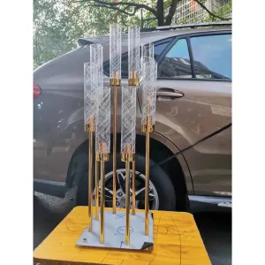 5/10PCS Metal Candle Holder Candlestick Flower Vase
