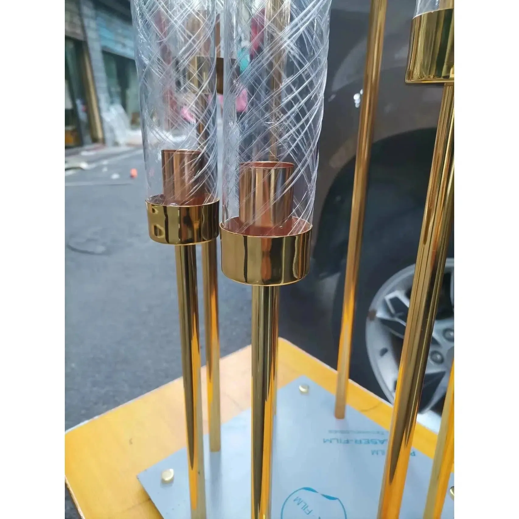 5/10PCS Metal Candle Holder Candlestick Flower Vase