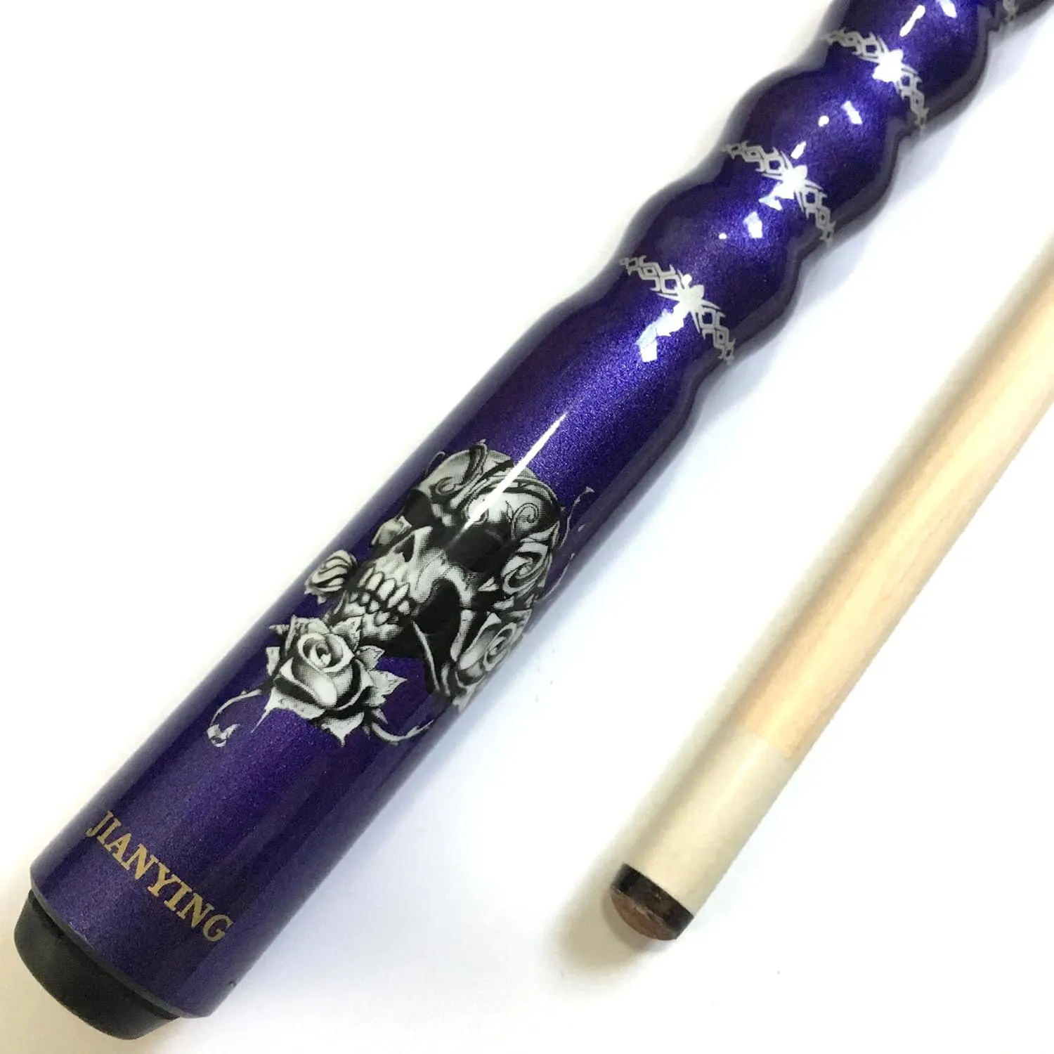 58" Pool Cue Stick,13mm 2-Piece Maple Hardwood Ergonomic Design Billiard Cues Kit,19/20/21oz