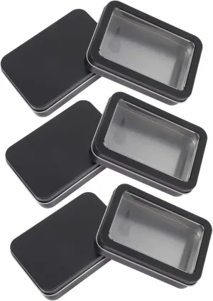 6 Pack Tin Plate Card Game Storage Box Trading Card Storage Box Safe Card Organizer