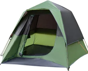 6 Person Tent-Quick and Easy Camping Tent, Professional Waterproof and Windproof Fabric, 3 Sides Ventilation Mesh Sn Ventilation Net, Double Layer, Lightweight and Carrying Bag
