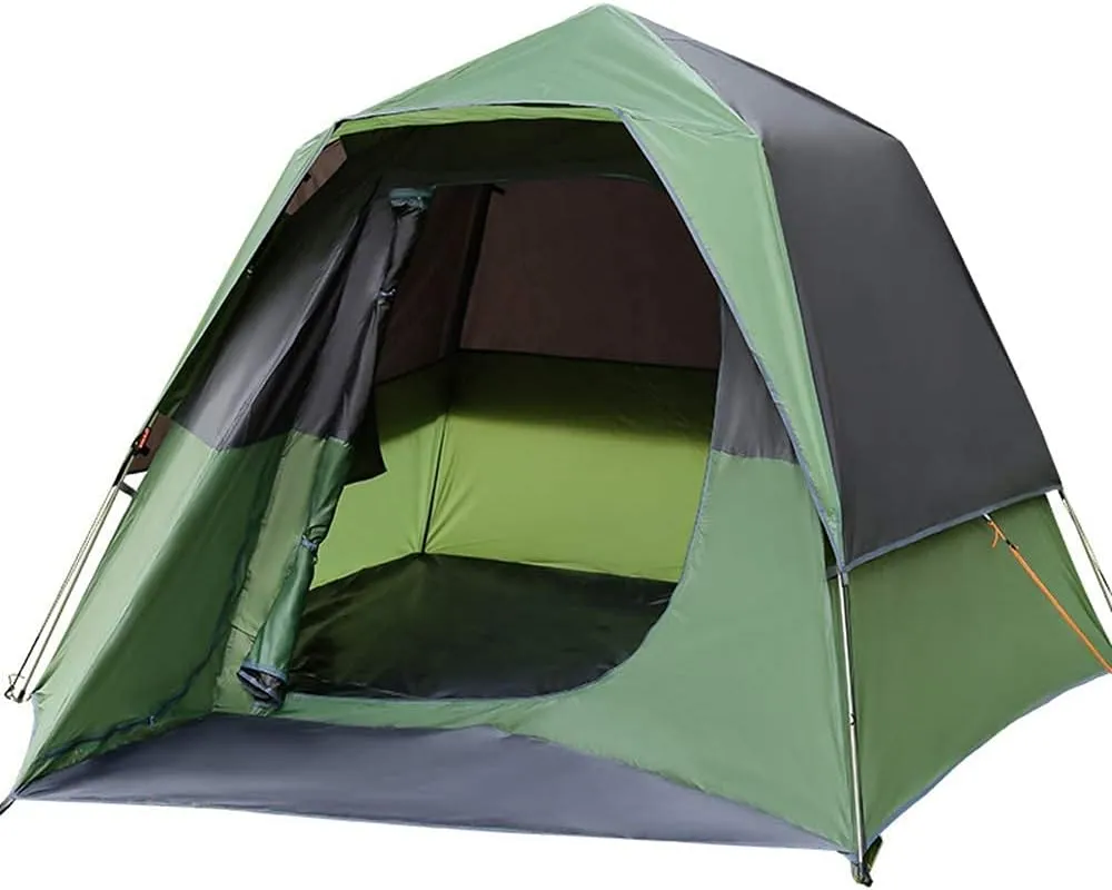 6 Person Tent-Quick and Easy Camping Tent, Professional Waterproof and Windproof Fabric, 3 Sides Ventilation Mesh Sn Ventilation Net, Double Layer, Lightweight and Carrying Bag