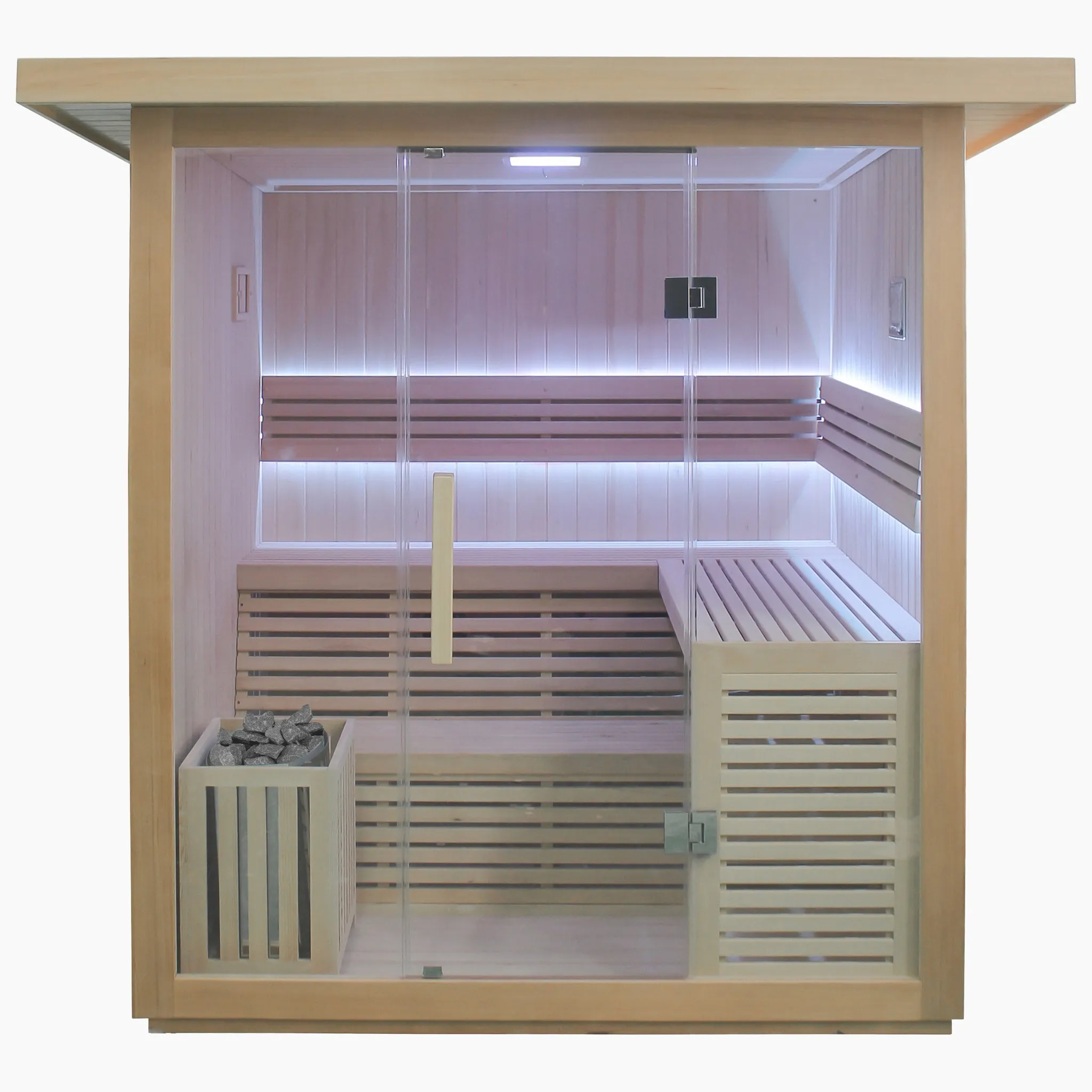 6 Person Traditional Sauna & Inflatable Barrel Plunge