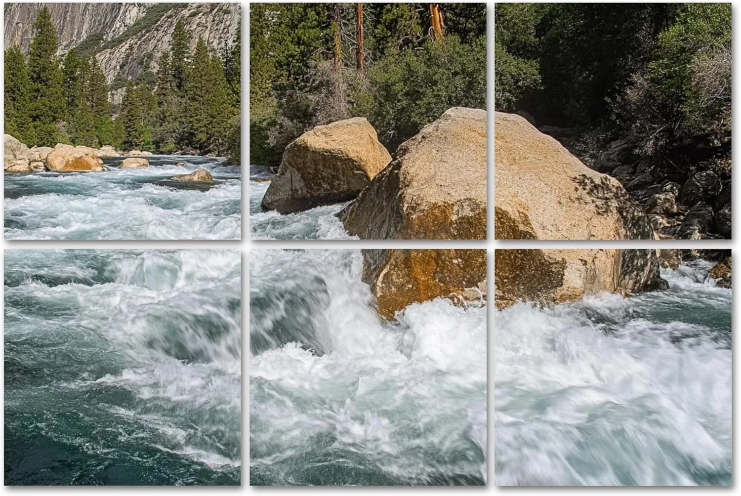6Panels Art Acoustic Panels Kings River Soundproof Wall Panels Padding Decorative Sound Absorbing Panels 72"x48" for Recording Studios Home