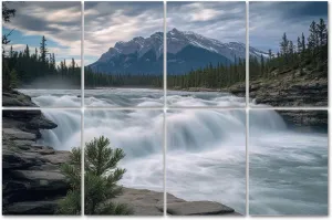 8 Panels Art Acoustic Panels Athabasca Falls summer Jasper National Park AB Canada Soundproof Wall Panels Padding Decorative Sound Absorbing Panels 48"x32" for Recording Studios Home