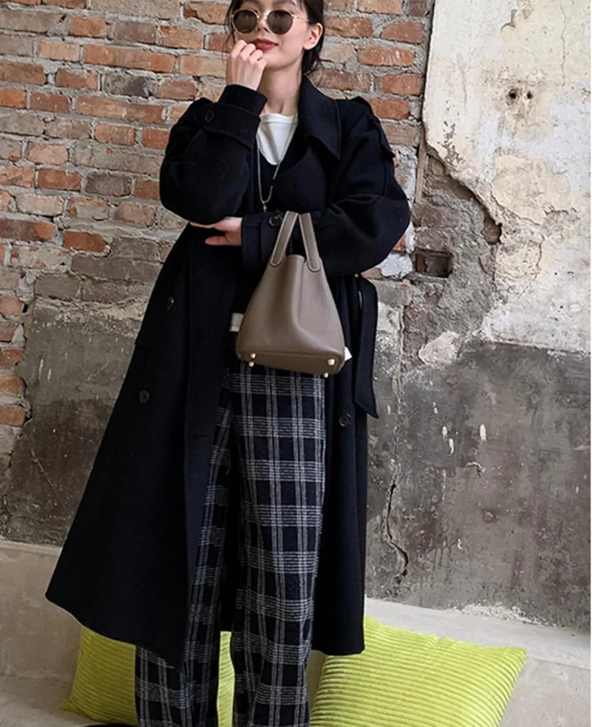 8 Top Layer Cowhide Bucket Cabbage Basket Genuine Leather Women's Bag