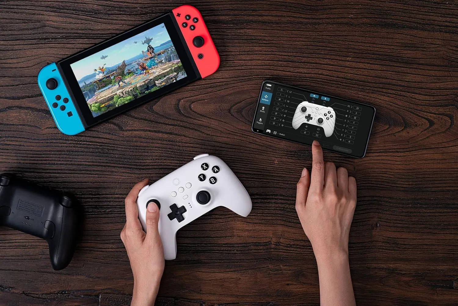 8Bitdo Ultimate Bluetooth Controller with Charging Dock, Wireless Pro Controller with Hall Effect Sensing Joystick, Compatible with Switch, Windows and Steam Deck, White