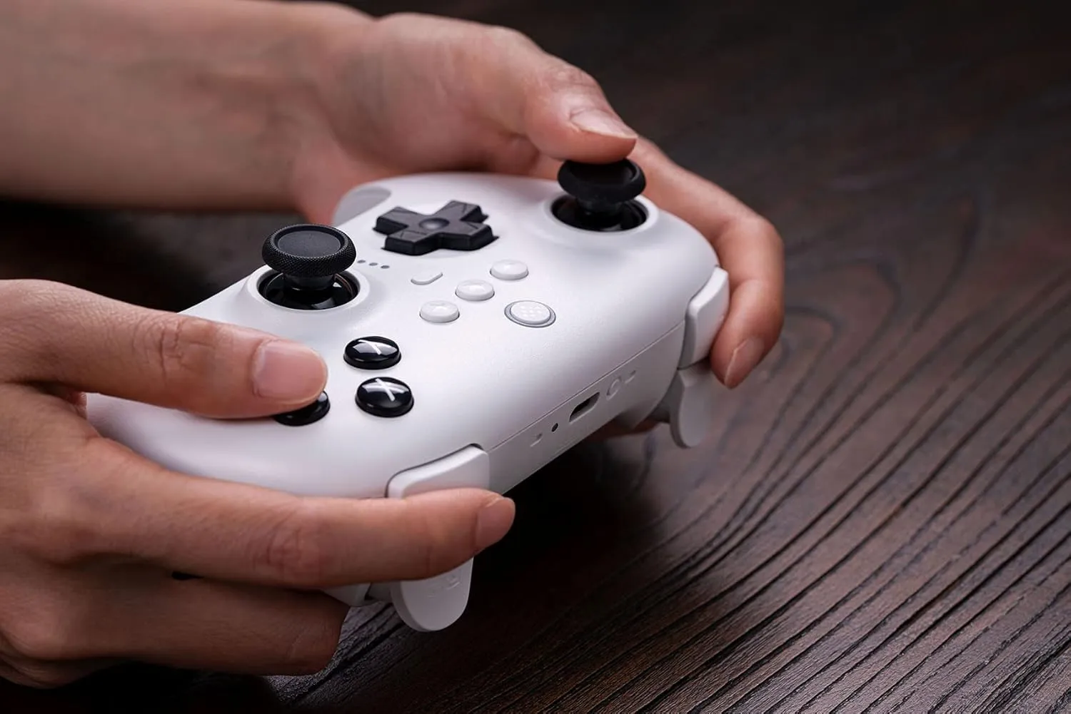 8Bitdo Ultimate Bluetooth Controller with Charging Dock, Wireless Pro Controller with Hall Effect Sensing Joystick, Compatible with Switch, Windows and Steam Deck, White