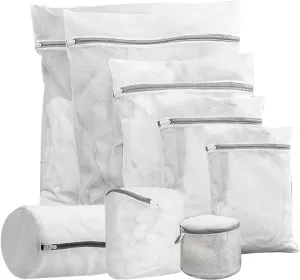 8Pcs Mesh Laundry Bags for Delicates, Premium Zipper, Travel Storage, Washing Bags for Shirts, Bras, Hosiery, Underwear, Lingerie. (Coarse screens)