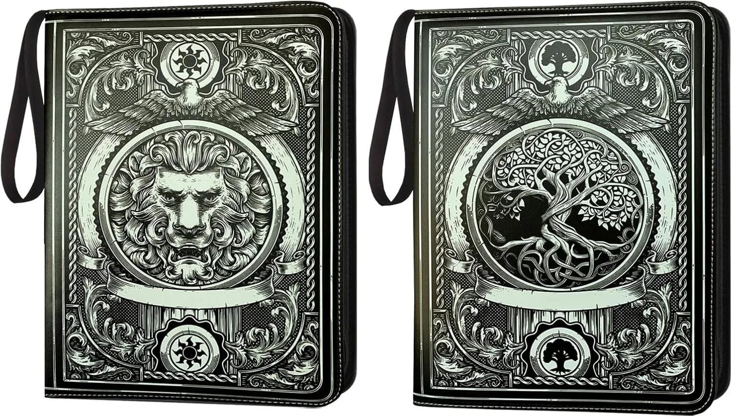 9 Pocket Card Binder,Trading Card Binder Premium 720 Double PU Card Collection Binder with Sleeves,Card Folder for MTG, TCG, Sports Cards (2 pack)